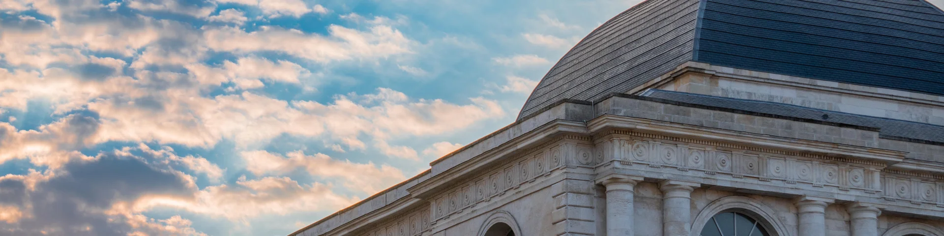 The coffee mill of Saint-Omer under a blue sky